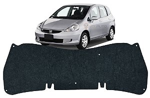 Forro Manta Acústica do Capô Honda Fit 2004 2005 2006 2007 2008 Automotiva Isolante Adesivado com Presilhas Modelo Original