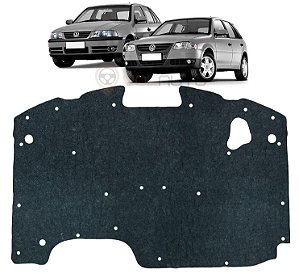 Forro Manta Acústica do Capô Volkswagen Gol Parati Saveiro G3 G4 1999-2009 Automotiva Isolante Adesivado com Presilhas Modelo Original