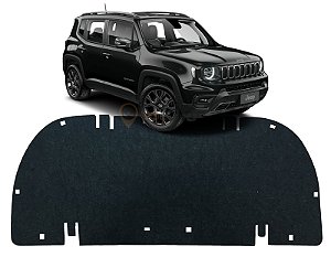 Forro Manta Acústica do Capô Jeep Renegade 2015-2022 Automotiva Isolante Adesivado com Presilhas Modelo Original