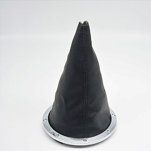Coifa da Alavanca de Cambio Carro Volkswagen Gol G3 1999 2000 2001 2002 2003 2004 2005 Cor: PRETA (C/ ARO CROMADO)