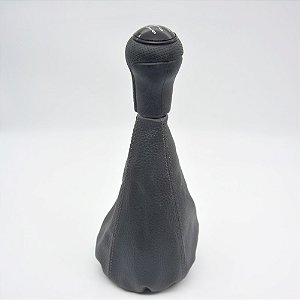 Kit Coifa de Alavanca Com Manoplas de Câmbio Carro Volkswagen Sant.98 / Gol / Parati 95 Sem Base Com Elástico Com Bola / Cor: CINZA ARO PRETO