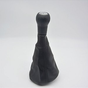 Kit Coifa de Alavanca Com Manoplas de Câmbio Carro Volkswagen Sant.98 / Gol / Parati 95 Sem Base Com Elástico Com Bola / Cor: PRETO SEM PRATA