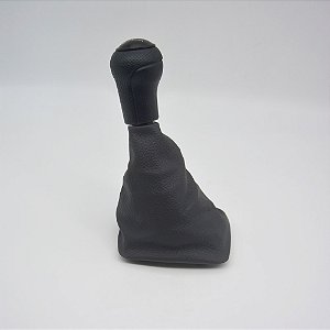 Kit Coifa de Alavanca Com Manoplas de Câmbio Carro Volkswagen Gol / Parati / Saveiro 1987-1999 Base Curta Com Bola / Cor: CINZA ARO PRETO