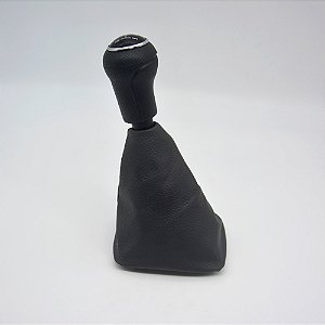 Kit Coifa de Alavanca Com Manoplas de Câmbio Carro Volkswagen Gol / Parati / Saveiro 1987-1999 Base Curta Com Bola / Cor: CINZA ARO CROMADO