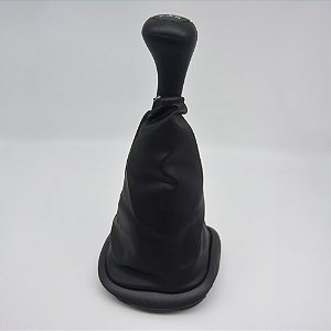 Kit Coifa de Alavanca Com Manoplas de Câmbio Carro Ford KA 1996-2000 Com Base Com Bola Preta / Cor: PRETA - LENTE PRETA