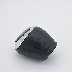 Kit Coifa de Alavanca Com Manoplas de Câmbio Carro Chevrolet Onix / Prisma 2013-2019 PRETA COM LARANJA BASE PRETA / Cor: PRETA CROMADA (ENC. PRESSÃO)