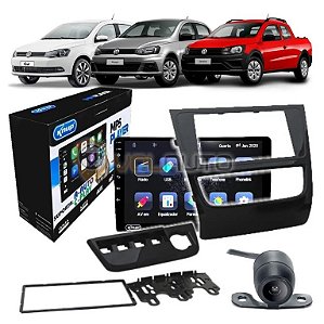 Central Multimidia Painel Saveiro G6 Black Piano Car/Play Ano 2013 2014 2015 2016