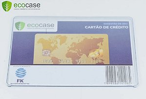 Capa de proteção Carteirinha porta Cartão de Crédito Acrílico 100 Unidades