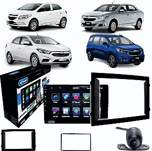 Kit Painel Central Multimidia Android e CarPlay Cobalt 2012 Até 2019