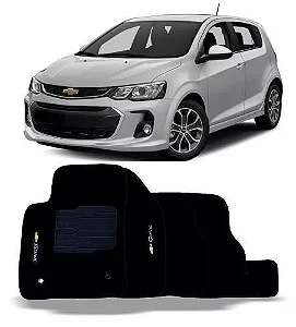 Jogo De Tapete Carpete Chevrolet Sonic Logo Bordado 2012 À 2018