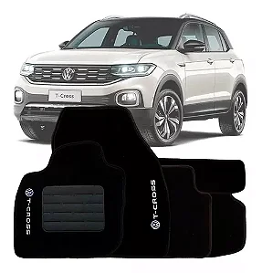 Jogo De Tapetes Carpete Vw T-cross 2019 2020 Logo Bordado