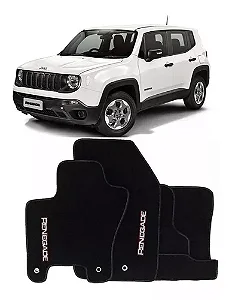 Jogo Tapete Carpete Jeep Renegade 2015 Até 2019 Logo Bordado