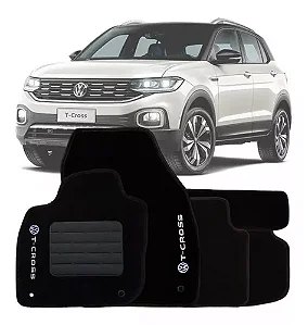 Tapete Automotivo Carpete Tcross 2019 2020 2021 Logo Bordado