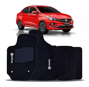 Jogo De Tapete Fiat Cronos 2018 2019 2020 Preto Logo Bordado