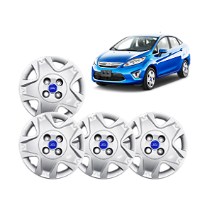 Jogo 4 Calota  Universal Aro 14p Mod Fiesta Hatch/sedan 2011/12 (cubo Baixo) Parafuso