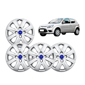 Jogo 4 Calota Universal  Aro 14p Mod Ka Hatch/sedan 2015/18 (cubo Baixo) Parafuso