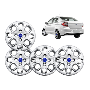 Jogo 4 Calota  Universal Aro 14p Mod Ka Hatch/sedan 2015/18 (cubo Baixo) Parafuso