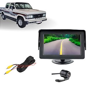 Tela Lcd 4.3" + Cabo Rca 6 Metros + Câmera De Ré Borboleta