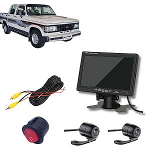 Tela Lcd 7" Câmera RÉ Cabo 6m Câmera Dianteira Interruptor