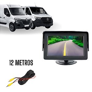 Cabeamento 12 Metros Monitor Lcd 4.3" Polegadas