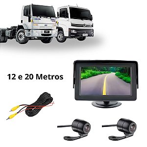 Kit Tela Lcd 4.3" 10un + Cabo 20 Metros 4un + Cabo 12 Metros 6un + Câmera Frontal 10un + Câmera De Ré 10un