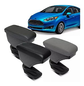 Apoio Descanso De Braço Encosto Banco New Fiesta Nacional 2013 2014 2015 2016 2017 2018 2019  Couro Preto Cinza Grafite Porta Objetos Suporte Automotivo