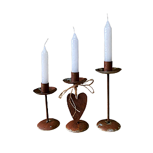 Trio de Castiçal para vela