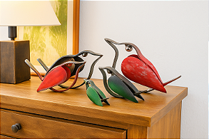 Pássaros Decorativos em Ferro – "Olhem para eles"