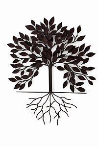 Árvore da Vida em Aço Corten – Escultura Decorativa de Parede 75×65 cm