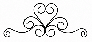 Ornato Decorativo em Ferro Preto Fosco 80x30 cm