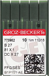 Agulha DCx27 18 para overloque e interloque MARCA: Groz Beckert / MODELO: DCx27 18