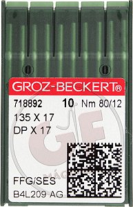 Agulha DPx17 12 para travete e pespontadeira MARCA: Groz Beckert / MODELO: DPx17 12