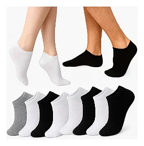 KIT 6 PARES MEIA SOQUETE CANO CURTO