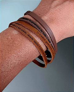 Pulseira Masculina Salmo 121- 2 Voltas