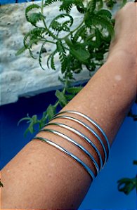 Pulseira 5 Elos prateada