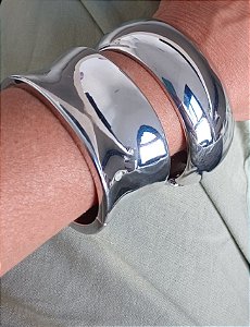 Pulseira Geométrica prateada