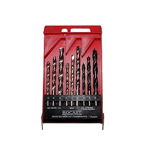 JG BROCAS COMBINADO 9 PCS - 5.0 A 8.0 MM - ROCAST