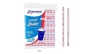 Canudo Plástico Descartável para Milk Shake 21cm Cs323 R.469 Pacote Com 100