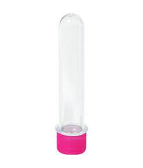 Tubete Cristal 13cm Tampa Pink Com 10