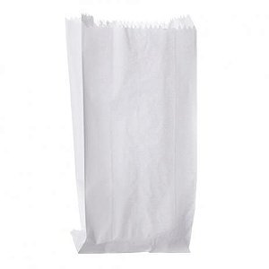 Saco de Papel Masterpell Cor Branco Viagem 2 Medidas 13,5cm Largura x 23cm Altura Pacote Com 100