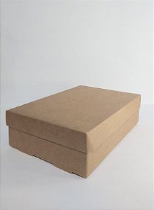 Caixa Duplex Kraft Para Presente Tamanho M 30cm Comprimento x 20cm Largura x 7cm Altura R.3957 Unidade