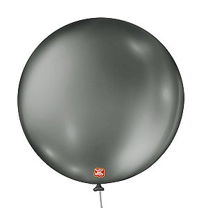 Bola São Roque Metallic Balloon Chumbo Número 5 Pacote Com 25