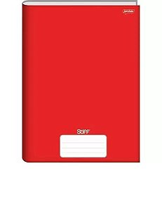 Caderno Brochura Universitário Capa Dura Stiff Jandaia Vermelho 20cm x 27cm R.00059 Com 48 Folhas