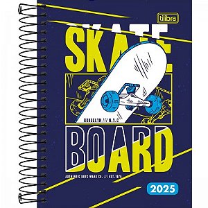 Agenda 2025 spiral Diária Tilibra D+ Masculina Capa Sortida 11,7 x 16,4 R.291072 Com 176 Folhas