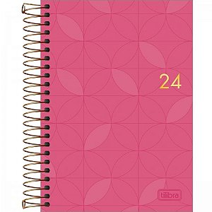 Agenda 2024 Executiva Espiral Diária Tilibra Spot Feminina Capa Sortida 12,9 CM X 18,7 CM R.179361 Com 200 Folhas Unidade