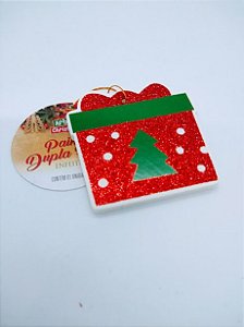 Enfeite Para Decoração de Árvore de Natal Dupla Face Estampas Sortidas 8cm Altura Aproximadamente x 7cm de Largura Aproximandamente R.ZC288 Unidade