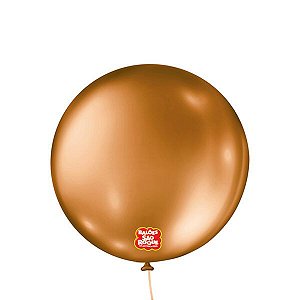 Bola São Roque Metallic Balloon Cobre Número 5 Pacote Com 25