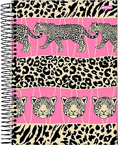 Caderno Espiral Colegial 1 Matéria Jandaia Wild Animals Capa Dura Sortida 17cm x 24cm R.71157 Com 80 Folhas