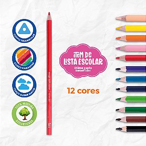 Lápis de Cor  Tris Mega Soft Color 12 Cores  R.684116 - A Unidade