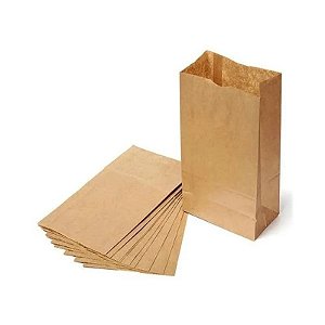 Saquinho De Papel Kraft (12cmx6cmx22cm) R.EF0057 Com 24 Unidades